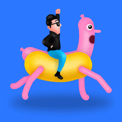 Running Hotdog Got My Fingers Crossed GIF