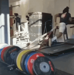 Running On Treadmill With Weights GIF