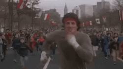 Running Rocky Balboa Sylvester Stallone GIF