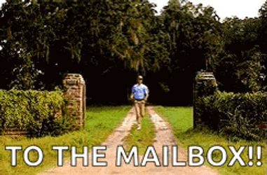 Running To The Mail Box GIF