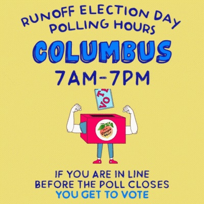 Runoff Election Day Columbus Poster GIF