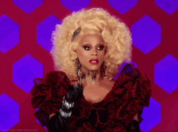 Rupaul Drag Queen Wig Sunglasses Binoculars GIF