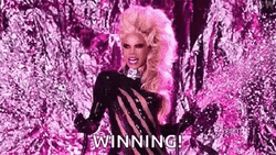 Rupaul Glitter Bomb Winning GIF