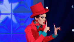 RuPaul In Red Shhh GIF