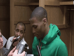 Russell Westbrook Annoyed In An Interview GIF