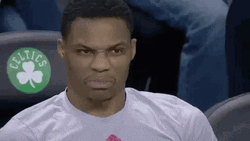 Russell Westbrook Looking Upset GIF