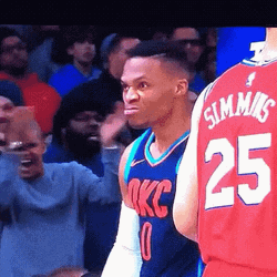 Russell Westbrook Loosing It GIF