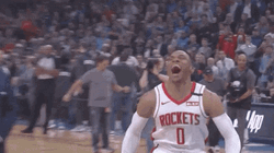 Russell Westbrook Scream Of Happiness GIF