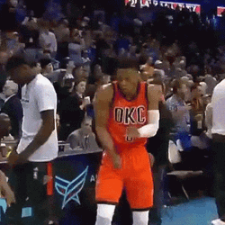 Russell Westbrook Warming Up GIF