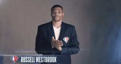 Russell Westbrook Waving In Suit GIF