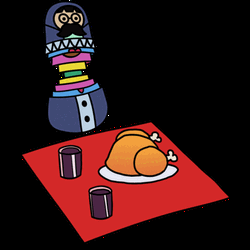 Russian Doll Family Transparent Sticker GIF