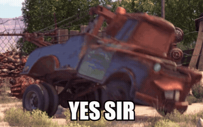 Rusted Tow Truck Saying Yes Sir GIF