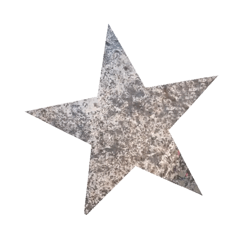 Rusty Star With Spots Sticker