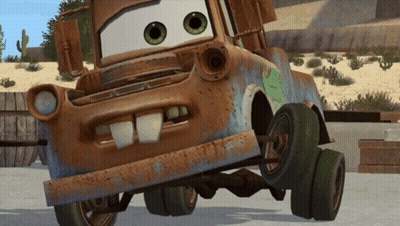 Rusty Tow Truck From Cars Sitting On Ground GIF