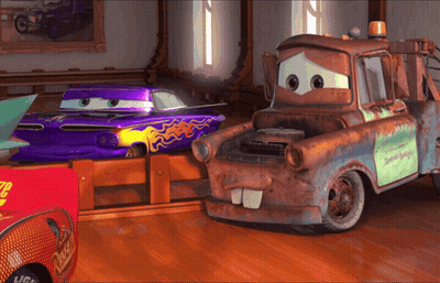 Rusty Tow Truck Parked On Roadside GIF