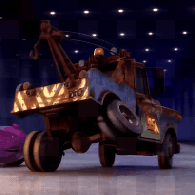 Rusty Tow Truck With Number 55 GIF