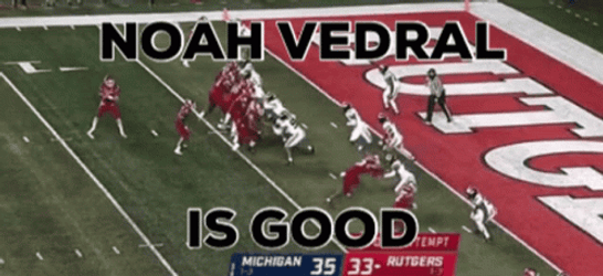 Rutgers Football Team Noah Vedral Good GIF