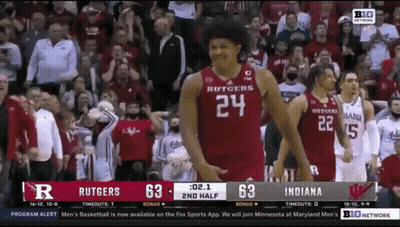 Rutgers Vs Indiana Basketball 63-63 GIF
