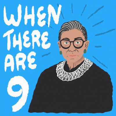 Ruth Bader Ginsburg When There Are 9 GIF