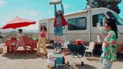 RV Camping Kids Singing And Dancing GIF