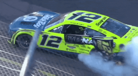 Ryan Blaney Spinning His Car GIF