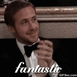 Ryan Gosling Claps Fantastic GIF
