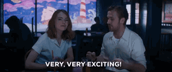 Ryan Gosling Says Very Exciting GIF