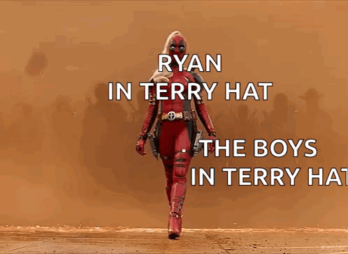 Ryan In Terry Hat And The Boys In Terry Hat Are Shown GIF