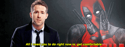 Ryan Reynolds Get Comfortably GIF