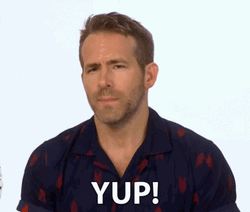 Ryan Reynolds Yup GIF