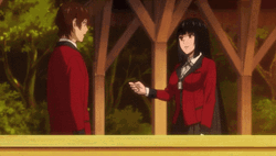 Ryota Suzui And Yumeko Jabami Coin Flip GIF