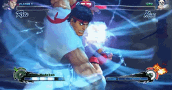 Ryu Vs Hugo Hadouken Knockout GIF