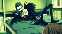 Ryuk Death Note In Bed GIF