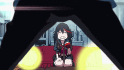 Ryuko Matoi Kneeling GIF