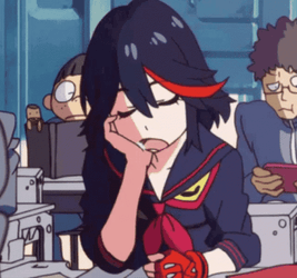 Ryuko Matoi Sleeping In Class GIF