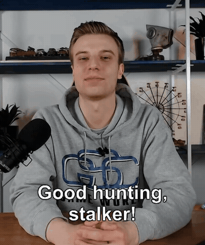 S.T.A.L.K. Poster Man With Gas Mask GIF
