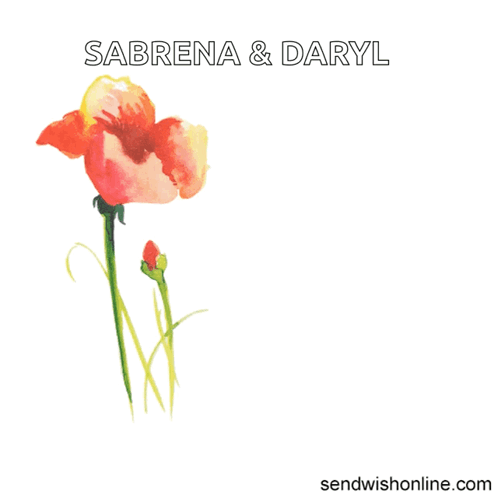 Sabrena And Daryl Have A Wonderful Anniversary With A Flower GIF