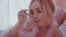 Sabrina Carpenter Holding A Spoon GIF