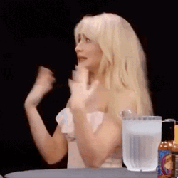 Sabrina Carpenter Hot Ones GIF