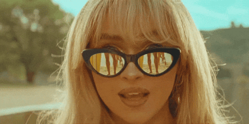 Sabrina Carpenter Singing Espresso Song GIF