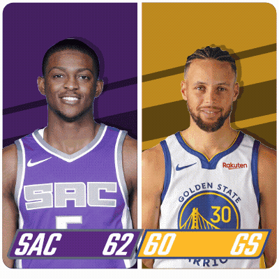 Sacramento And Golden State Basketball Players GIF