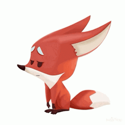 Sad Animated Fox