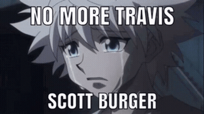 Sad Anime Character No More Travis Scott Burger GIF