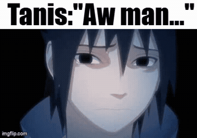 Sad Anime Character Tanis Saying Aw Man GIF