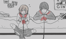 Sad Anime Couple Kissing Mobile Sketch GIF