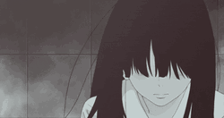 Sad Anime Girl Black And White