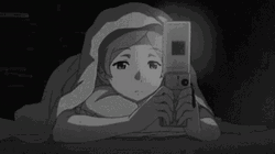 Sad Anime Girl Turn Off Phone