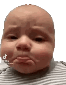 Sad Baby With TikTok Sticker