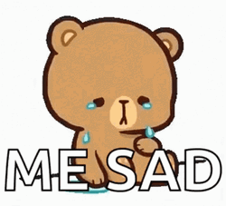 Sad Bear Crying Emoji GIF