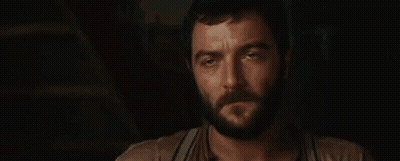 Sad Bearded Man In Suspenders GIF